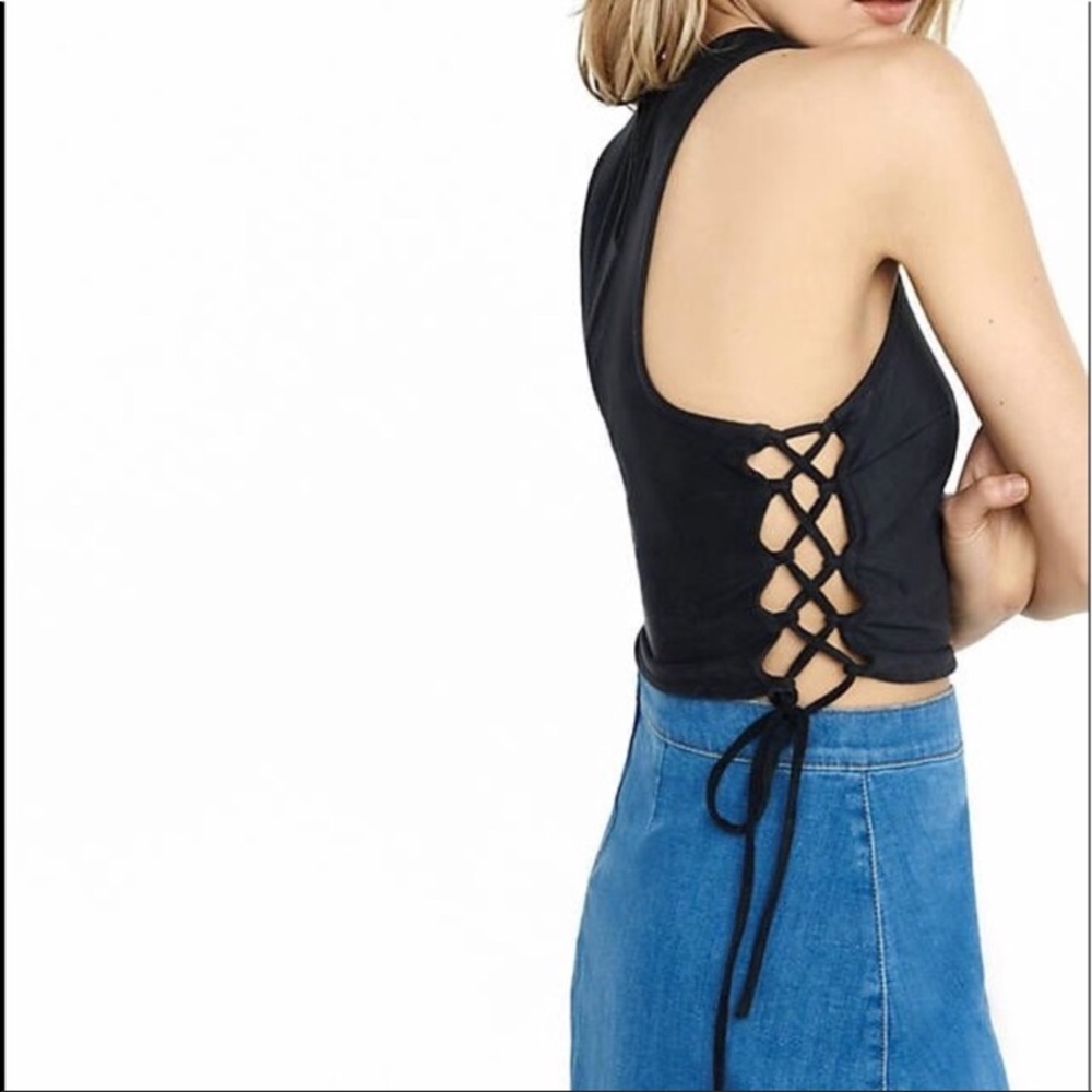 NWOT Express Lace Up Side Crop Top